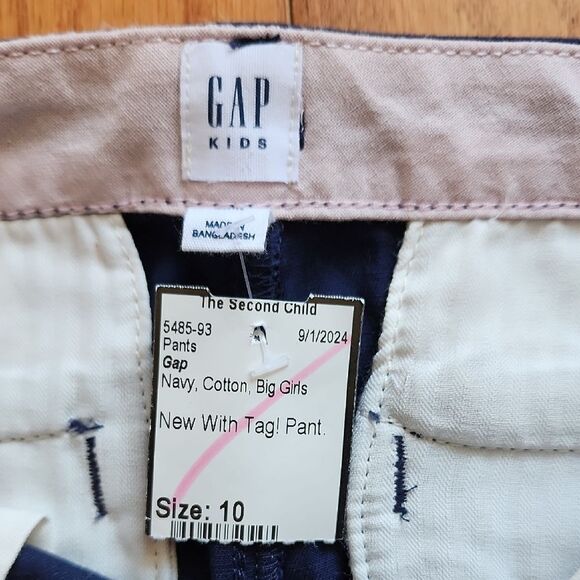 GAP Girl's Navy Chinos- Girls Size 10 - Picture 2 of 4